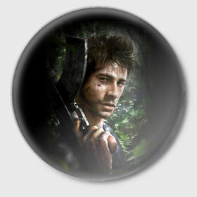 Значок с принтом Far Cry 3 в Курске,  металл | круглая форма, металлическая застежка в виде булавки | 3d | action | fire | rpg | truck | огонь | оружия | открытый  мир | пистолет | фар край