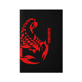 Обложка для паспорта матовая кожа с принтом Scorpions в Курске, натуральная матовая кожа | размер 19,3 х 13,7 см; прозрачные пластиковые крепления | scorpions | группа | скорпионс | хард | хардрок