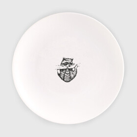 Тарелка с принтом Енот - повисун в Курске, фарфор | диаметр - 210 мм
диаметр для нанесения принта - 120 мм | енотики | еноты