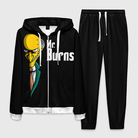 Мужской костюм 3D с принтом Mr Burns (Simpsons) в Курске, 100% полиэстер | Манжеты и пояс оформлены тканевой резинкой, двухслойный капюшон со шнурком для регулировки, карманы спереди | burns | mr | mr. burns | simpsons | мистер бернс | симпсоны