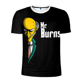 Мужская футболка 3D спортивная с принтом Mr. Burns (Simpsons) в Курске, 100% полиэстер с улучшенными характеристиками | приталенный силуэт, круглая горловина, широкие плечи, сужается к линии бедра | Тематика изображения на принте: burns | mr | mr. burns | simpsons | мистер бернс | симпсоны