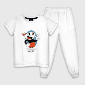 Детская пижама хлопок с принтом Cuphead (4) в Курске, 100% хлопок |  брюки и футболка прямого кроя, без карманов, на брюках мягкая резинка на поясе и по низу штанин
 | cuphead | game | retro | uphead