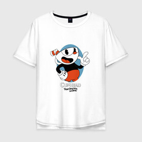 Мужская футболка хлопок Oversize с принтом Cuphead (4) в Курске, 100% хлопок | свободный крой, круглый ворот, “спинка” длиннее передней части | cuphead | game | retro | uphead