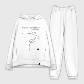 Женский костюм хлопок Oversize с принтом LOVE YOURSELF _ в Курске,  |  | bangtan boys | bts | бантаны | бтс