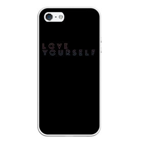 Чехол для iPhone 5/5S матовый с принтом LOVE YOURSELF_5 в Курске, Силикон | Область печати: задняя сторона чехла, без боковых панелей | bangtan boys | bts | бантаны | бтс