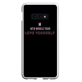 Чехол для Samsung S10E с принтом BTS WORLD TOUR_color в Курске, Силикон | Область печати: задняя сторона чехла, без боковых панелей | bangtan boys | bts | бантаны | бтс