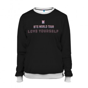 Женский свитшот 3D с принтом BTS WORLD TOUR_color в Курске, 100% полиэстер с мягким внутренним слоем | круглый вырез горловины, мягкая резинка на манжетах и поясе, свободная посадка по фигуре | bangtan boys | bts | бантаны | бтс