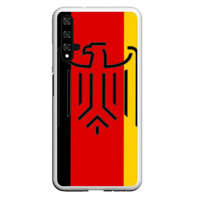 Чехол для Honor 20 с принтом German eagle в Курске, Силикон | Область печати: задняя сторона чехла, без боковых панелей | Тематика изображения на принте: герб | германский | немецкий | орел | флаг