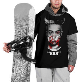 Накидка на куртку 3D с принтом XXX REVENGE в Курске, 100% полиэстер |  | Тематика изображения на принте: art | look at me | rap | revenge | tentacion | xxx | xxxtentacion