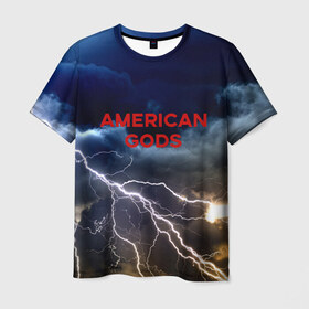 Мужская футболка 3D с принтом American Gods в Курске, 100% полиэфир | прямой крой, круглый вырез горловины, длина до линии бедер | Тематика изображения на принте: american gods | omg | американские боги | джиллиан андерсон | иэн макшейн | пабло шрайбер | фантастика | эмили браунинг