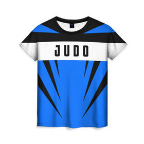 Женская футболка 3D с принтом Judo в Курске, 100% полиэфир ( синтетическое хлопкоподобное полотно) | прямой крой, круглый вырез горловины, длина до линии бедер | judo | sport | дзюдо | дзюдоист | спорт