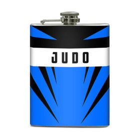 Фляга с принтом Judo в Курске, металлический корпус | емкость 0,22 л, размер 125 х 94 мм. Виниловая наклейка запечатывается полностью | judo | sport | дзюдо | дзюдоист | спорт