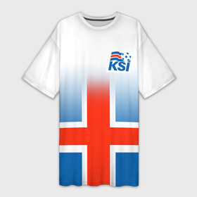 Платье-футболка 3D с принтом KSI ICELAND SPORT в Курске,  |  | 2019 | fc | football | football club | iceland | ksi | sport | исландия | кси | сборная исландии | спорт | спортивные | униформа | фирменные цвета | фк | футбол | футбольный клуб