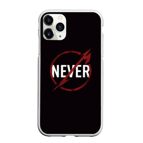 Чехол для iPhone 11 Pro матовый с принтом Metallica Never в Курске, Силикон |  | металика | металлика | никогда | рок