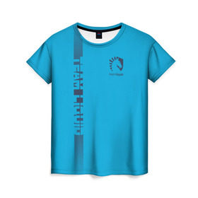 Женская футболка 3D с принтом TEAM LIQUID E-SPORT в Курске, 100% полиэфир ( синтетическое хлопкоподобное полотно) | прямой крой, круглый вырез горловины, длина до линии бедер | 