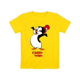 Детская футболка хлопок с принтом Chilly Willy в Курске, 100% хлопок | круглый вырез горловины, полуприлегающий силуэт, длина до линии бедер | 