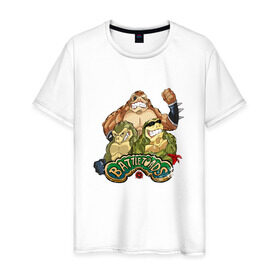 Мужская футболка хлопок с принтом Battletoads в Курске, 100% хлопок | прямой крой, круглый вырез горловины, длина до линии бедер, слегка спущенное плечо. | battletoads | games | xbox