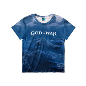 Детская футболка 3D с принтом God of WAR в Курске, 100% гипоаллергенный полиэфир | прямой крой, круглый вырез горловины, длина до линии бедер, чуть спущенное плечо, ткань немного тянется | atreus | god of war | god of war 4 | gow | kratos | ps4 | атрей | бог войны | гов | зы4 | кратос | левиафан | мальчик | мимир | мировой змей | пиратs | руны | эксклюзив