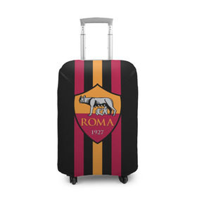 Чехол для чемодана 3D с принтом FC Roma Lines в Курске, 86% полиэфир, 14% спандекс | двустороннее нанесение принта, прорези для ручек и колес | football | italia | logo | roma | sport | италия | лого | спорт | фк | футбол | футбольный клуб | эмблема