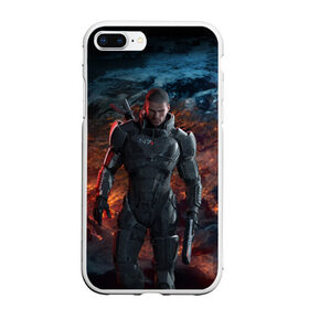 Чехол для iPhone 7Plus/8 Plus матовый с принтом Mass Effect 3 в Курске, Силикон | Область печати: задняя сторона чехла, без боковых панелей | action | edition | rpg | shooter | special | геты | жнецы | инженер | разведчик | солдат | страж | цербер | штурмовик | шутер