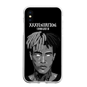 Чехол для iPhone XS Max матовый с принтом Xxxtentation RIP в Курске, Силикон | Область печати: задняя сторона чехла, без боковых панелей | Тематика изображения на принте: at | i | look | me | p | r | r.i.p. | revenge | rip | x | xtentation | xxx | рэп