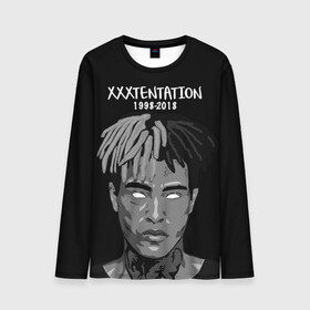 Мужской лонгслив 3D с принтом Xxxtentation RIP в Курске, 100% полиэстер | длинные рукава, круглый вырез горловины, полуприлегающий силуэт | Тематика изображения на принте: at | i | look | me | p | r | r.i.p. | revenge | rip | x | xtentation | xxx | рэп