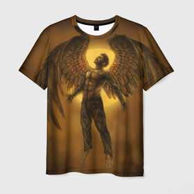 Мужская футболка 3D с принтом Deus Ex: Human Revolution в Курске, 100% полиэфир | прямой крой, круглый вырез горловины, длина до линии бедер | action | rpg | ангел | бог | детройт | из | киберпанк | революция | стелс | человечества | экшен