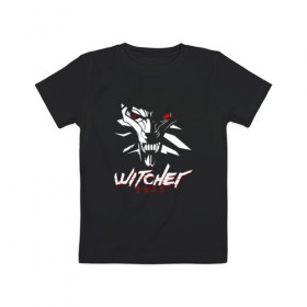 Детская футболка хлопок с принтом WITCHER 2077 (ВЕДЬМАК 2077) в Курске, 100% хлопок | круглый вырез горловины, полуприлегающий силуэт, длина до линии бедер | Тематика изображения на принте: 2019 | cd project red | cyberpunk 2077 | future | hack | samurai | sci fi | the witcher | witcher 2077 | андроиды | безумие | будущее | ведьмак 2077 | киберпанк 2077 | логотип | роботы | самураи | фантастика | цифры