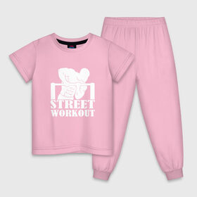 Детская пижама хлопок с принтом Street WorkOut в Курске, 100% хлопок |  брюки и футболка прямого кроя, без карманов, на брюках мягкая резинка на поясе и по низу штанин
 | Тематика изображения на принте: 