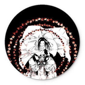 Коврик круглый с принтом Хао Асакура в Курске, резина и полиэстер | круглая форма, изображение наносится на всю лицевую часть | shaman king | зик | король шаманов | манга | шаман кинг