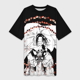 Платье-футболка 3D с принтом Хао Асакура в Курске,  |  | shaman king | зик | король шаманов | манга | шаман кинг