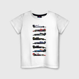 Детская футболка хлопок с принтом Формула 1 в Курске, 100% хлопок | круглый вырез горловины, полуприлегающий силуэт, длина до линии бедер | f1 | formula 1 | формула 1