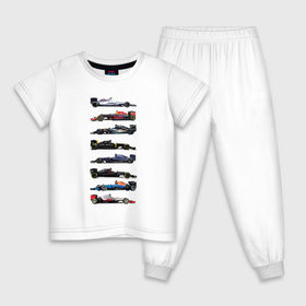 Детская пижама хлопок с принтом Формула 1 в Курске, 100% хлопок |  брюки и футболка прямого кроя, без карманов, на брюках мягкая резинка на поясе и по низу штанин
 | f1 | formula 1 | формула 1