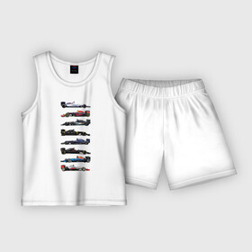 Детская пижама с шортами хлопок с принтом Формула 1 в Курске,  |  | f1 | formula 1 | формула 1