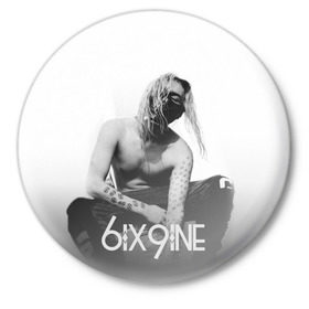Значок с принтом 6IX9INE в Курске,  металл | круглая форма, металлическая застежка в виде булавки | Тематика изображения на принте: 6ix9ine | sixnine | tekashi