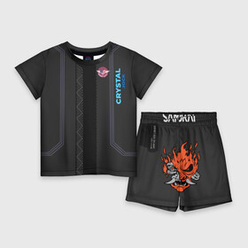 Детский костюм с шортами 3D с принтом Cyberpunk 2077 Куртка V в Курске,  |  | america | cd projekt red | crystal jock | cyberpunk | cyberpunk 2020 | cyberpunk 2077 | cyberpunk samurai | games | lines | samurai | v | игры | киберпанк | киберпанк 2077