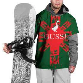 Накидка на куртку 3D с принтом GUSSI Union Jack в Курске, 100% полиэстер |  | gucci | gussi ga ga ga | gussi gang | бренд | британия | великобритания | птица | юнион джек