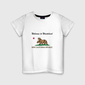 Детская футболка хлопок с принтом NCR в Курске, 100% хлопок | круглый вырез горловины, полуприлегающий силуэт, длина до линии бедер | fallout | ncr | new california republic | new vegas