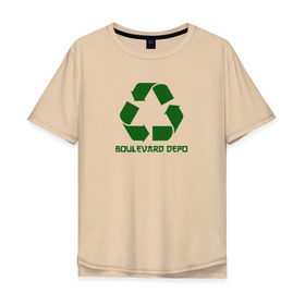 Мужская футболка хлопок Oversize с принтом Boulevard Depo в Курске, 100% хлопок | свободный крой, круглый ворот, “спинка” длиннее передней части | bdepo | boulevard depo | артем шатохин | булевард депо