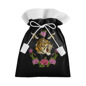 Подарочный 3D мешок с принтом GG Tiger в Курске, 100% полиэстер | Размер: 29*39 см | bee | brand | flower | flowers | gg | ggang | gucci | guccigang | tiger | вышивка | гг | гуччи | пчела | пчелы | тигр | цветок | цветы