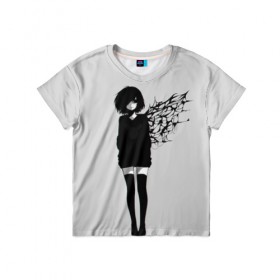 Детская футболка 3D с принтом Tokyo Ghoul в Курске, 100% гипоаллергенный полиэфир | прямой крой, круглый вырез горловины, длина до линии бедер, чуть спущенное плечо, ткань немного тянется | tokyo ghoul | аниме | гуль | канэки кэн | манга | токийский гуль | токио | япония