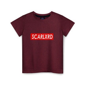 Детская футболка хлопок с принтом Scarlxrd в Курске, 100% хлопок | круглый вырез горловины, полуприлегающий силуэт, длина до линии бедер | Тематика изображения на принте: 