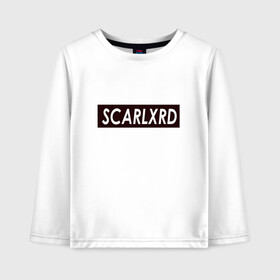 Детский лонгслив хлопок с принтом scarlxrd_black в Курске, 100% хлопок | круглый вырез горловины, полуприлегающий силуэт, длина до линии бедер | Тематика изображения на принте: scarlxrd | мариус