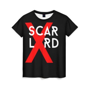 Женская футболка 3D с принтом scarlxrd_3 в Курске, 100% полиэфир ( синтетическое хлопкоподобное полотно) | прямой крой, круглый вырез горловины, длина до линии бедер | scarlxrd | мариус