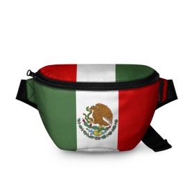 Поясная сумка 3D с принтом Мексика Чемпионат Мира в Курске, 100% полиэстер | плотная ткань, ремень с регулируемой длиной, внутри несколько карманов для мелочей, основное отделение и карман с обратной стороны сумки застегиваются на молнию | mexico | бразилия | мексика | сборная мексики | футбол | чемпионат мира