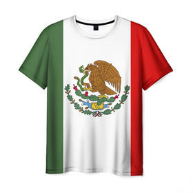 Мужская футболка 3D с принтом Мексика Чемпионат Мира в Курске, 100% полиэфир | прямой крой, круглый вырез горловины, длина до линии бедер | Тематика изображения на принте: mexico | бразилия | мексика | сборная мексики | футбол | чемпионат мира