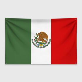 Флаг-баннер с принтом Мексика Чемпионат Мира в Курске, 100% полиэстер | размер 67 х 109 см, плотность ткани — 95 г/м2; по краям флага есть четыре люверса для крепления | mexico | бразилия | мексика | сборная мексики | футбол | чемпионат мира