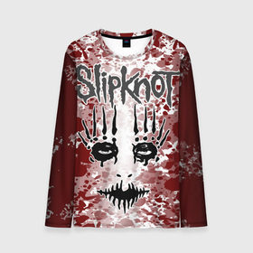 Мужской лонгслив 3D с принтом Slipknot Joey Jordison в Курске, 100% полиэстер | длинные рукава, круглый вырез горловины, полуприлегающий силуэт | Тематика изображения на принте: 