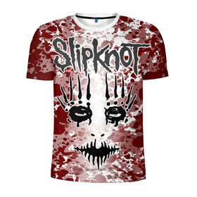 Мужская футболка 3D спортивная с принтом Slipknot Joey Jordison в Курске, 100% полиэстер с улучшенными характеристиками | приталенный силуэт, круглая горловина, широкие плечи, сужается к линии бедра | 