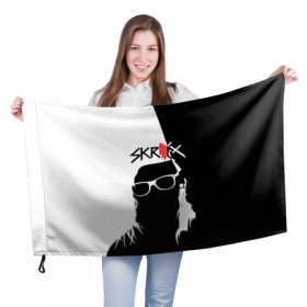 Флаг 3D с принтом Skrillex в Курске, 100% полиэстер | плотность ткани — 95 г/м2, размер — 67 х 109 см. Принт наносится с одной стороны | john | moore | skrilex | skrillex | sonny | twipz | бростеп | джон | диджей | композитор | музыкант | мур | продюсер | скрайлекс | скрайллекс | скрилекс | скриллекс | сонни | хаус | электро